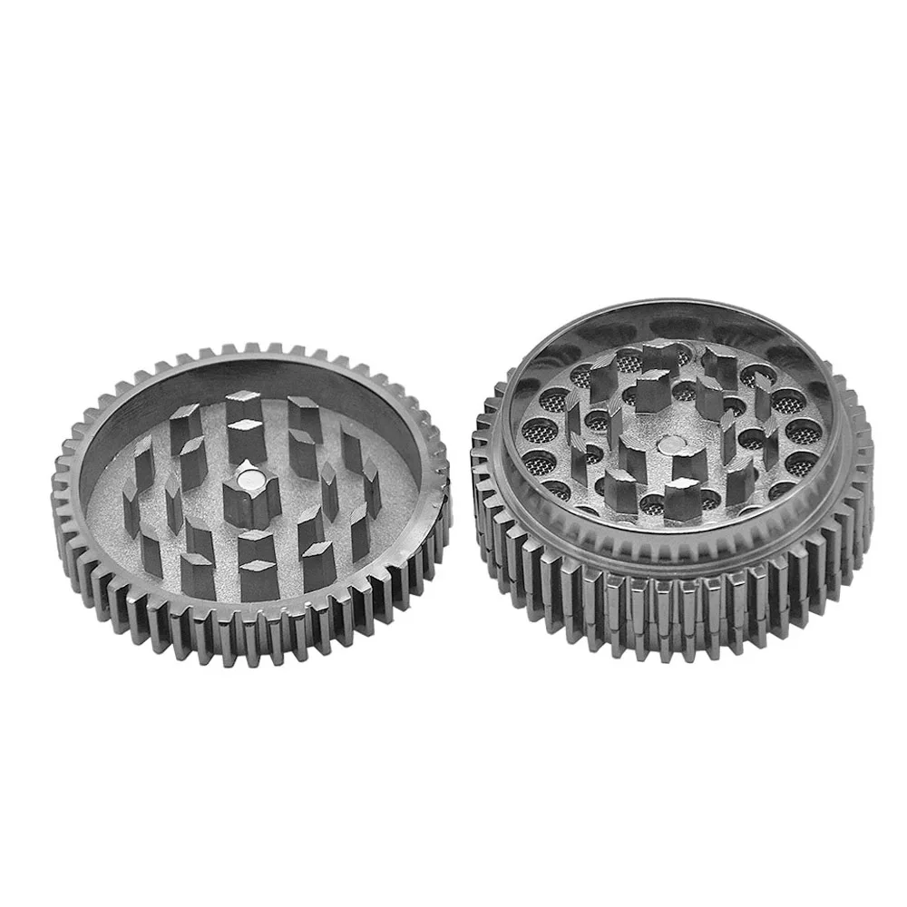 Новая Шестерня Стиль цинковый сплав курительная Мясорубка 56 мм 3 шт МЕТАЛЛ ТАБАК