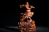 5 china lucky old boxwood hand carved wu dharma statue bodhidharma master zu enshrine the buddha ornaments town house