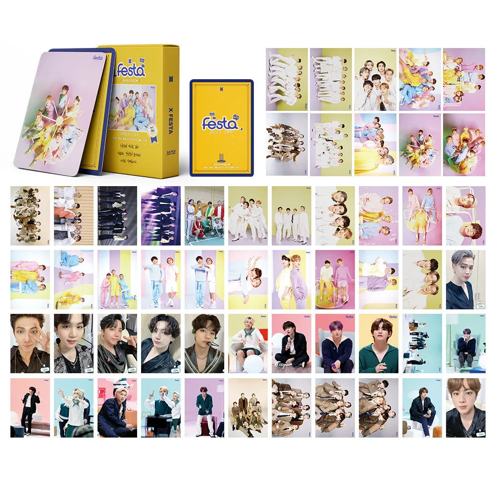 

54PCS/SET Kpop Bangtan Boys Album Festa Photo Cards Postcards Decoration Self Made Photo Cards Decoration Supplies Fans Gifts