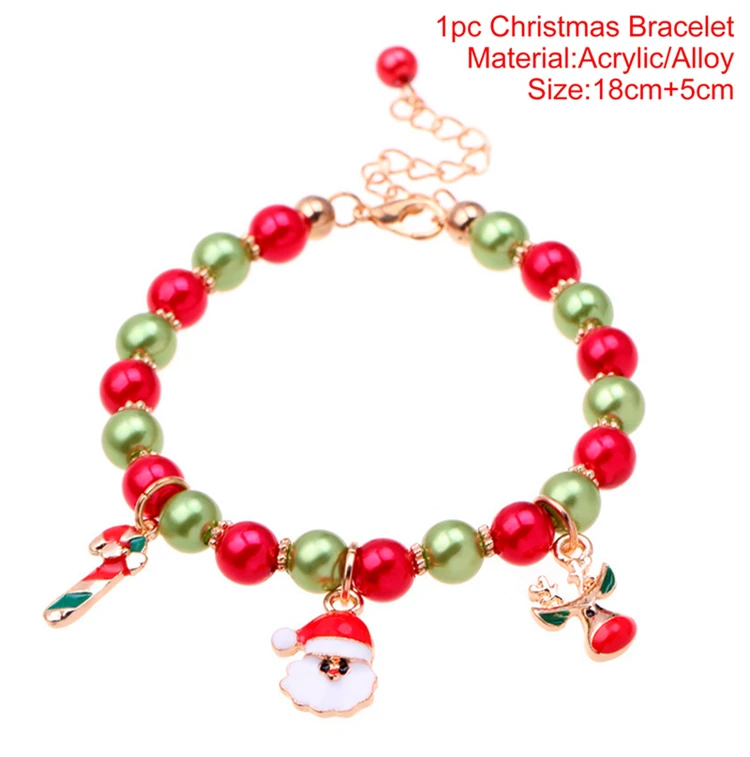 Bracelet 1 Merry Christmas Noel серьги кулон Рождественский подарок украшения Рождественский Декор для дома Новогодний подарок Navidad Natal - Цвет: Bracelet 1