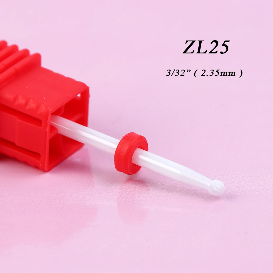 ZL25 1 шт. керамические фрезы для электрических ногтей сверла алмазные фрезы твердосплавные фрезы УФ-гель для удаления маникюрных инструментов BEZL01-25 - Цвет: ZL25