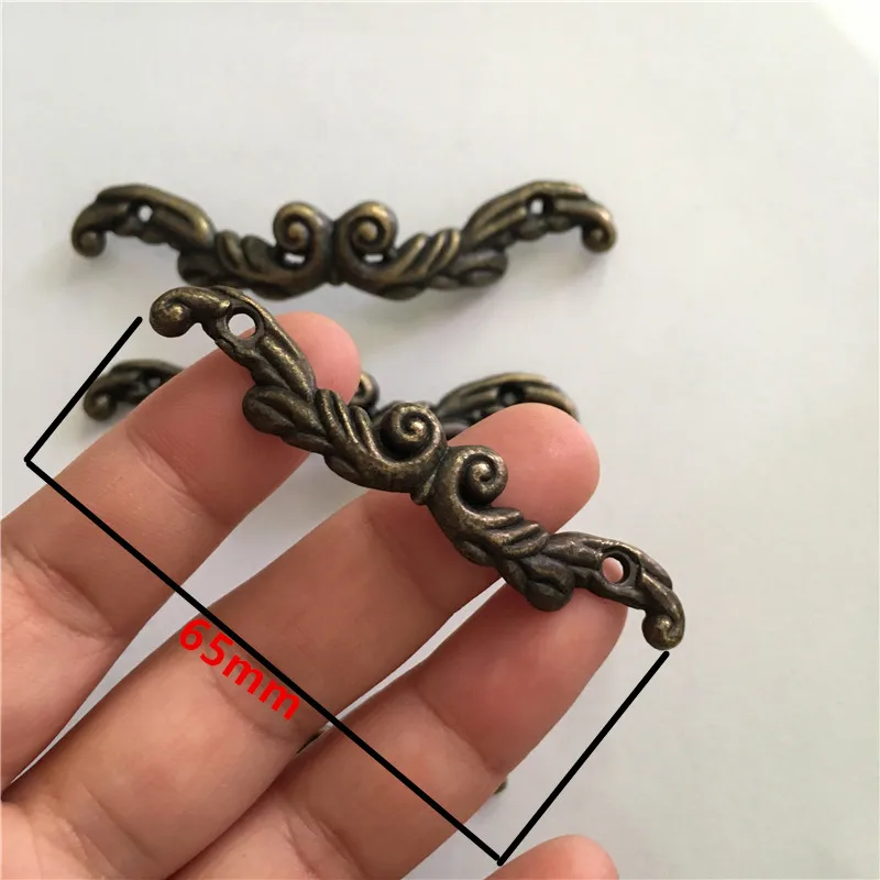 12 шт 45 ~ 85 мм сплав цинка брови старинные ручки ящика бронзовый тон деревянный