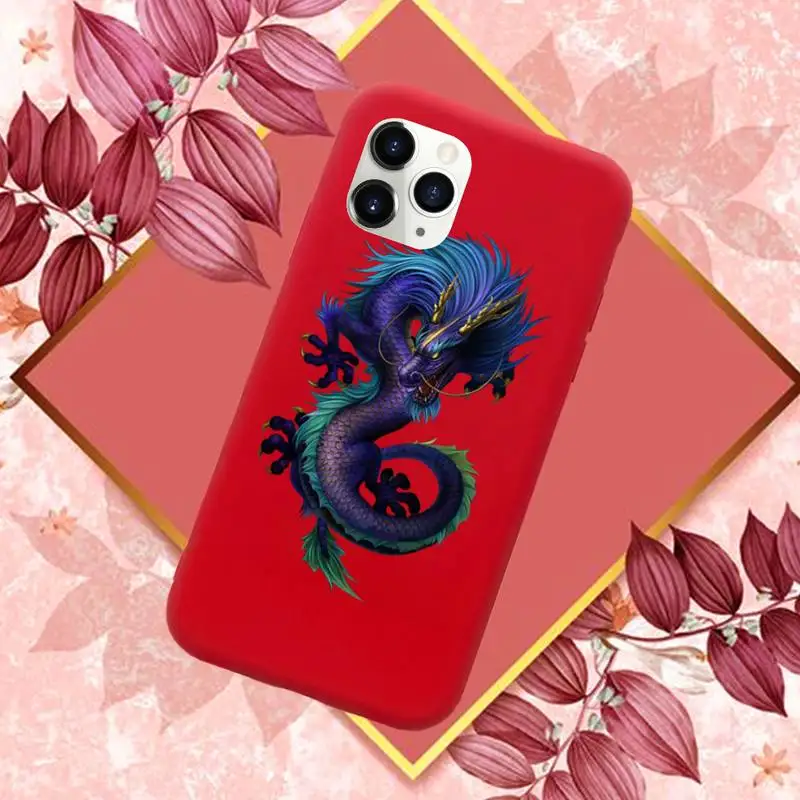 

Luxury Cool Dragon Phone Case Red Candy Color for iPhone 11 12 mini pro XS MAX 8 7 6 6S Plus X SE 2020 XR