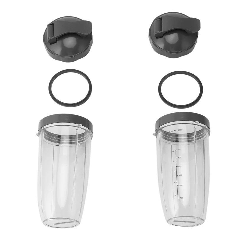 

32 Oz Replacement Cups Compatible for NutriBullet 900W 600W Blenders Replacement Parts for NutriBullet