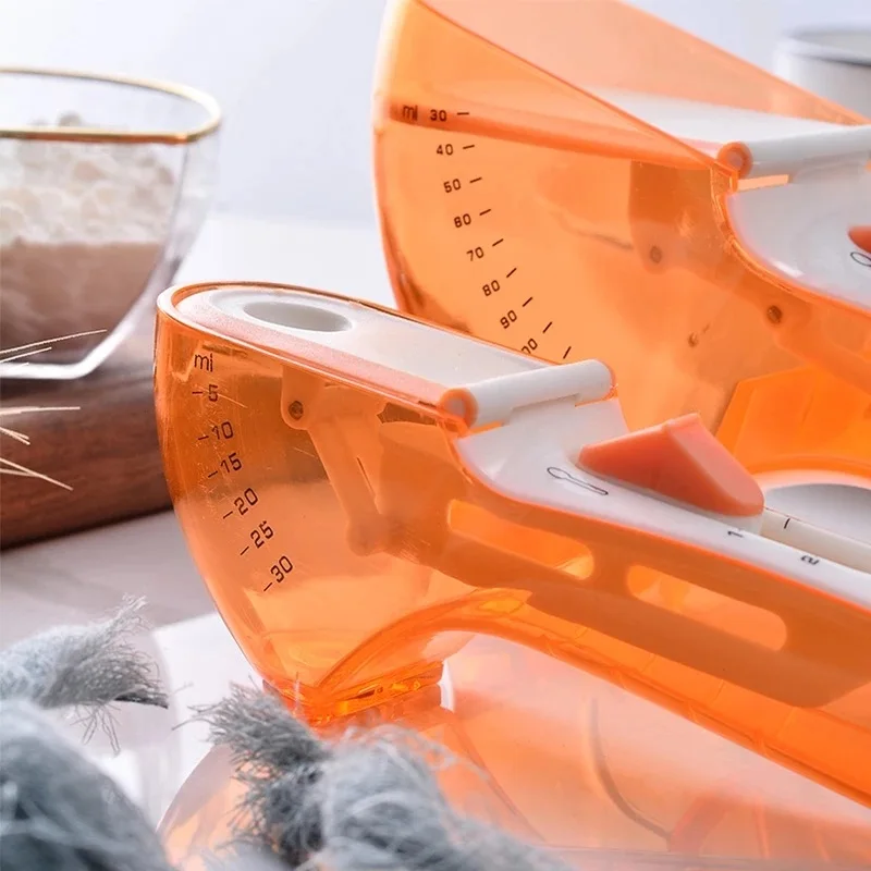 

5ml To 30ml Adjustable Measuring Cups Multi-functional Spoons Sets with Scale Measuring Scoop Precise For Cooking CF-126