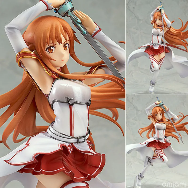 

Anime Sword Art Online Yuuki Asuna Figure Action Toys SAO Anime Figurine Knights Of The Blood Ver 1/8 PVC Model Toys Gift 22CM