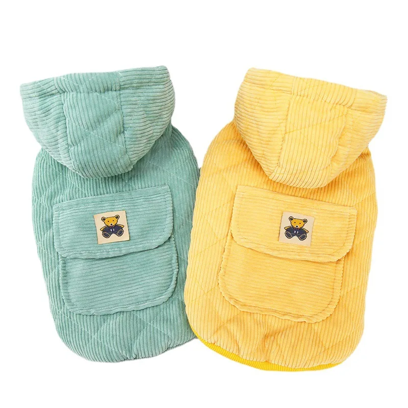 

Fashion Pet Dog Clothes Accessories Autumn Winter Warmth and Thickening Small and Medium Sized Teddy Bear Coat Puppy Clothes