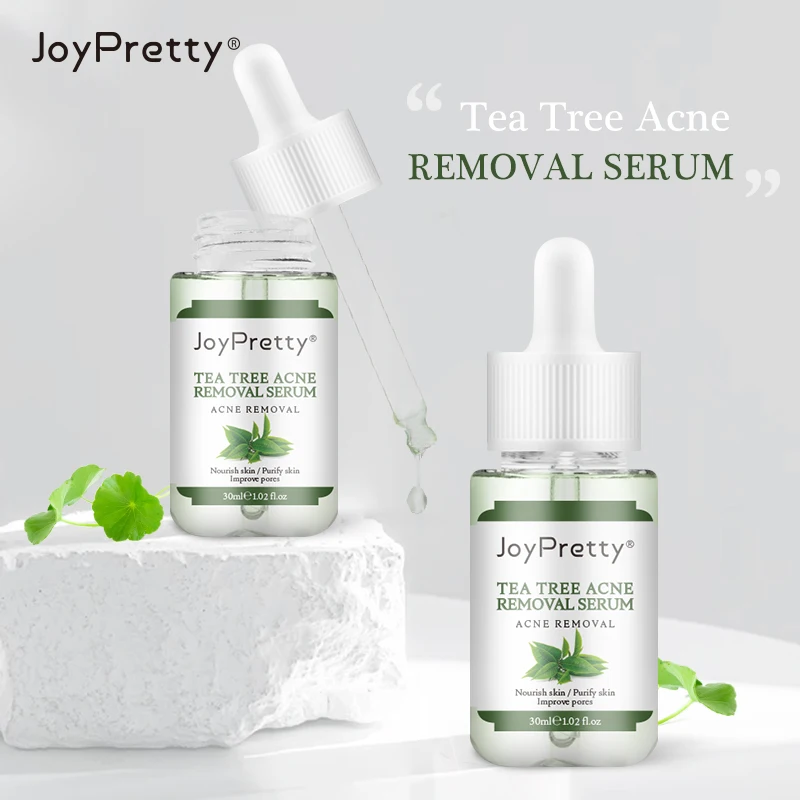 

Tea Tree Oil Acne Removing Serum Anti Acne Fade Spots Oil Control Shrink Pores Whitening Moisturizing Essence Skin Care