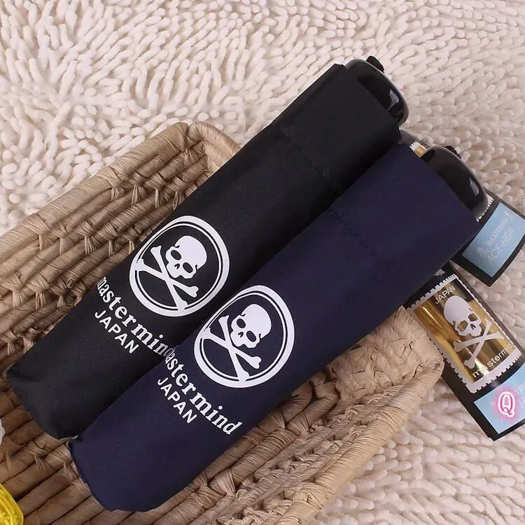 Черный зонт с черепом высокого качества дизайнерский индивидуальный Зонт сделай