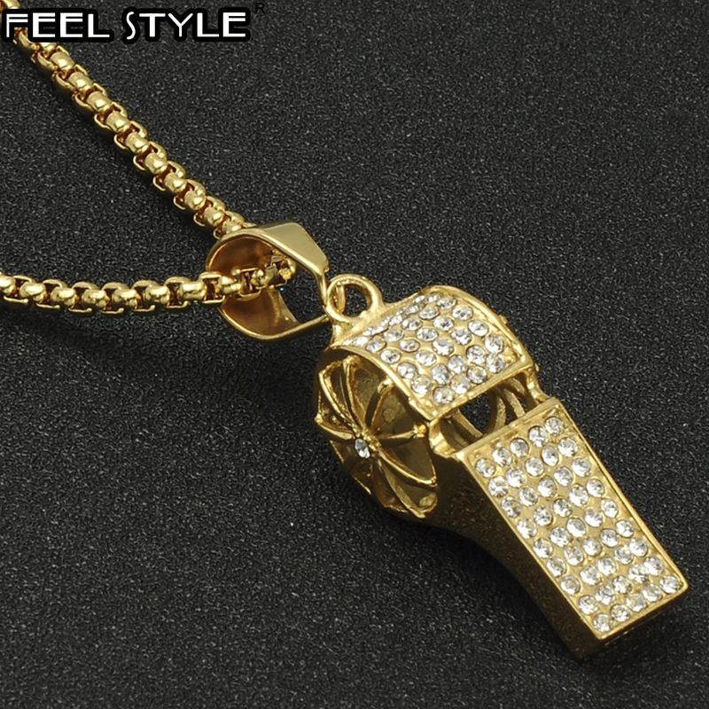 Мужские ювелирные изделия из нержавеющей стали в стиле хип-хоп с полностью