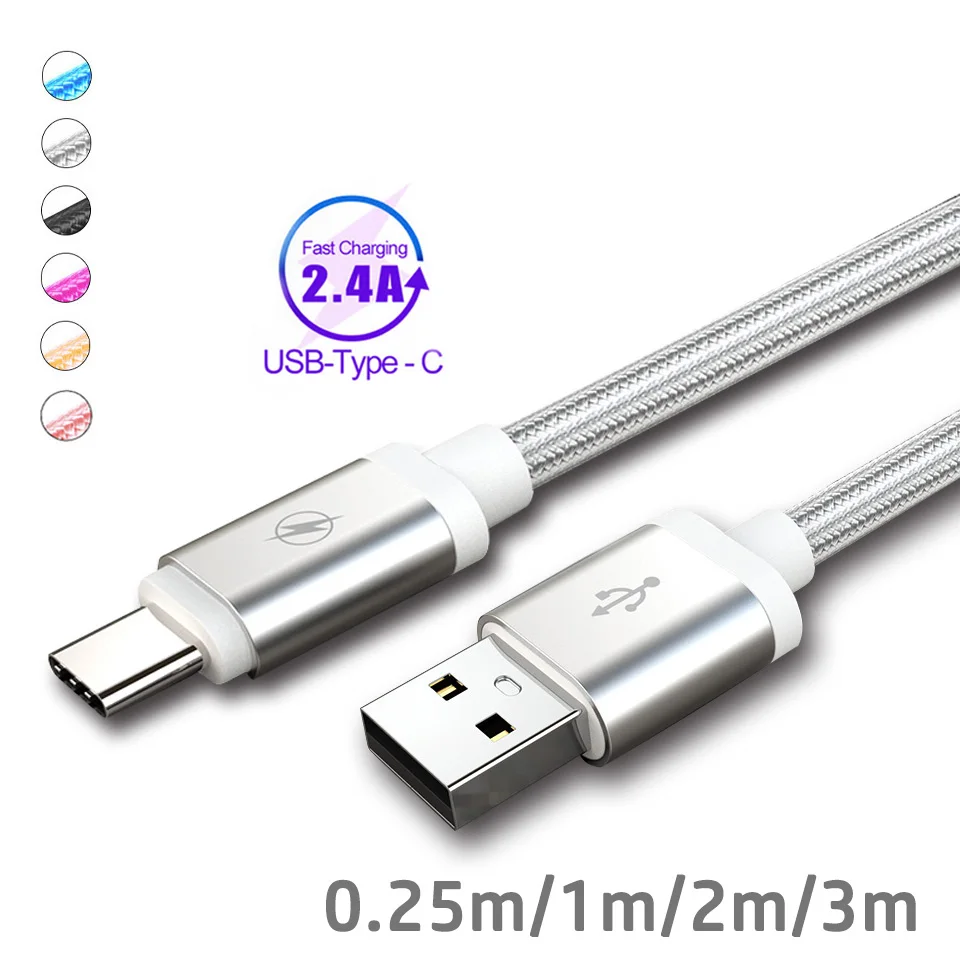 Usb Type C кабель для зарядки 3 м 2 1 Xiaomi Mi A3 A2 Mix Huawei Mate p30 передачи данных Typec Usbc