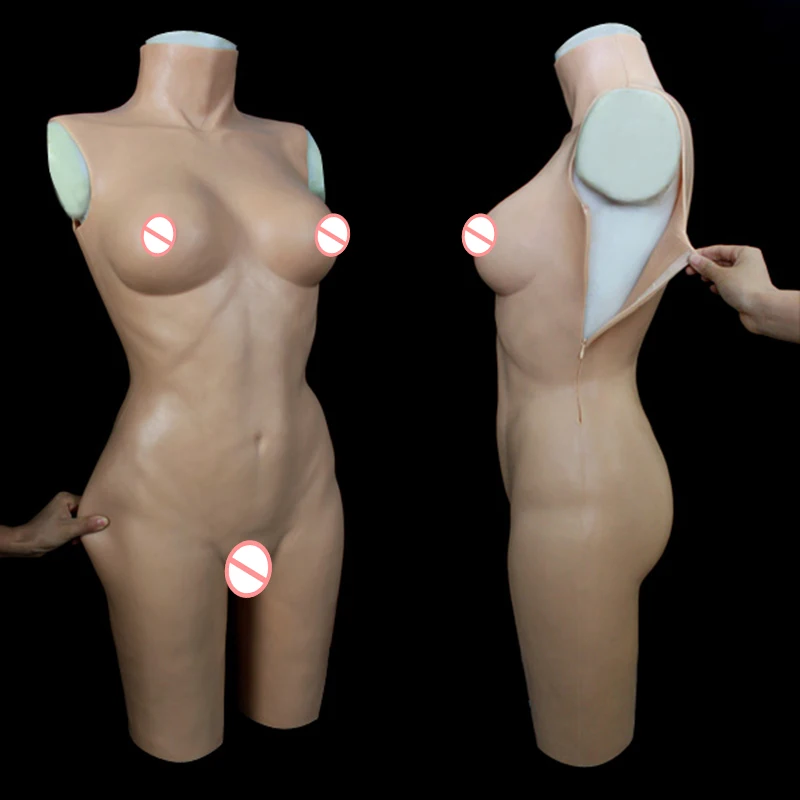 Трансвестит C-образный силиконовый полубоди Костюм Искусственная искусственная