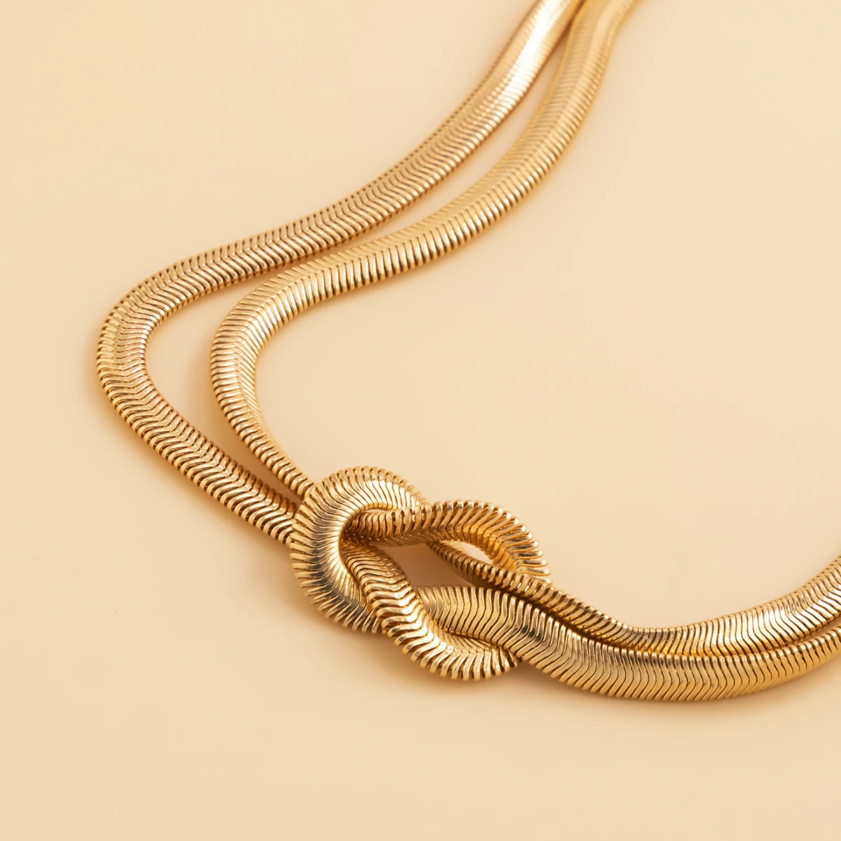 Ingemark уникальное скрученное ожерелье с плоской змеиной цепочкой для женщин