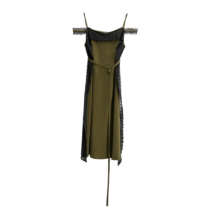 Платье на лямках Amii летнее Новое кружевное платье с поясом и юбкой 11970197 | Женская