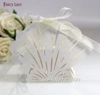 50pcs diy laser cut shell wedding party candy boxes chocolate box wedding gift box birthday party decoration free shipping