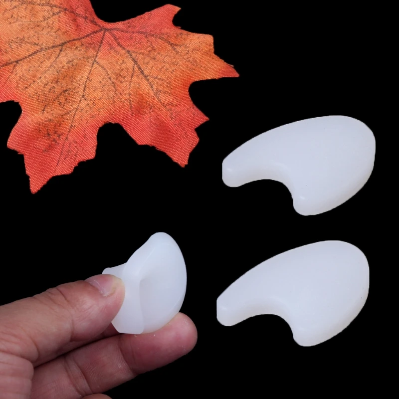 

2x Silicone Gel Toe Wedge Separators Polymer Pad Foot Protector Spacers Cushion