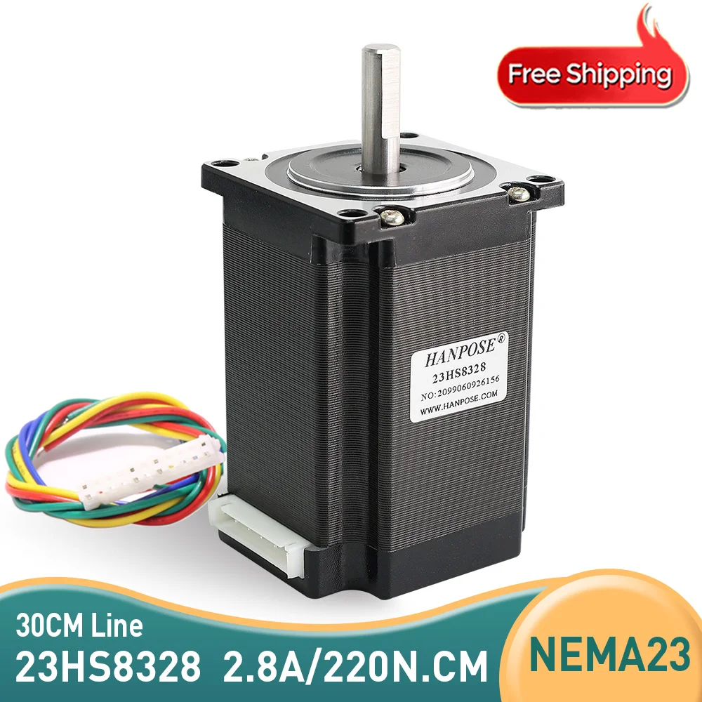 

Free shipping Nema23 Stepper Motor 2.8A 220N.cm 83mm 23HS8328 57 stepper motor 315 Oz-in for 3D Medical machinery accessories