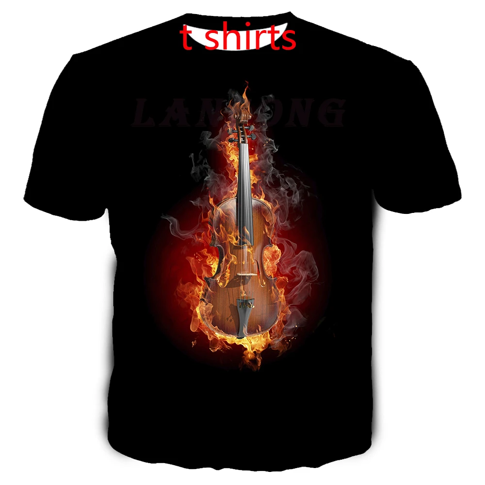 Футболка с рисунком скрипки и огня 3d модные мужские толстовки штаны забавная