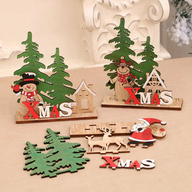 

Christmas Table Decorations Signs - Xmas Centerpiece for Dinner Party Coffee Desk Holiday Decor Gifts Ornaments