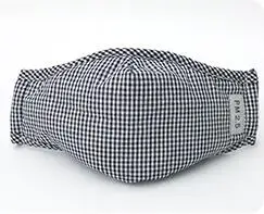 Black Plaid Хлопок PM2.5 черная маска для рта Анти-пыль маска фильтр с активированным углем ветрозащитный Рот-муфельные бактерии доказательство маски для лица для защиты от гриппа уход - Цвет: Black Plaid