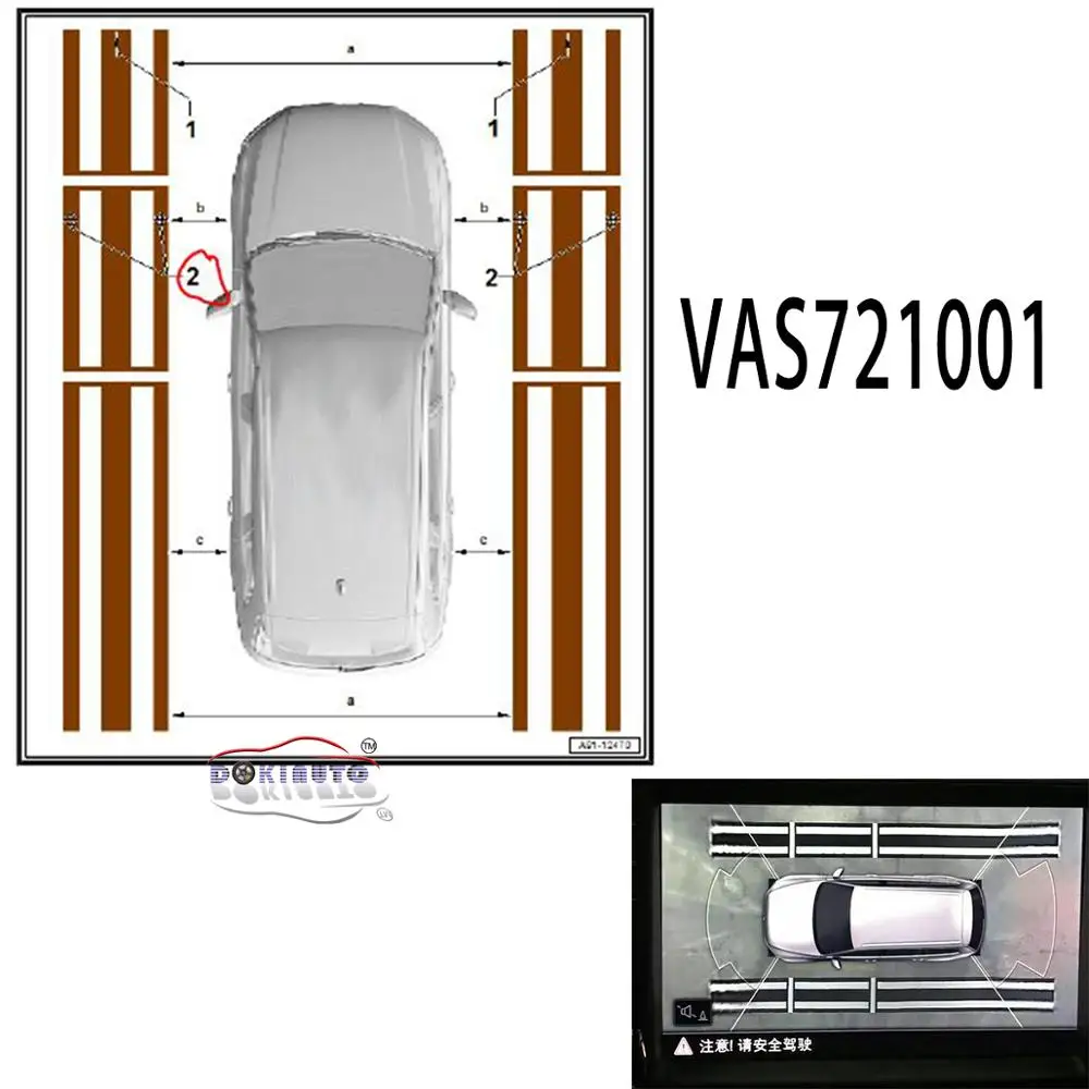 Инструмент для калибровки камеры заднего вида Audi VW Skoda Seat Original 360 VAS721001|Кабели