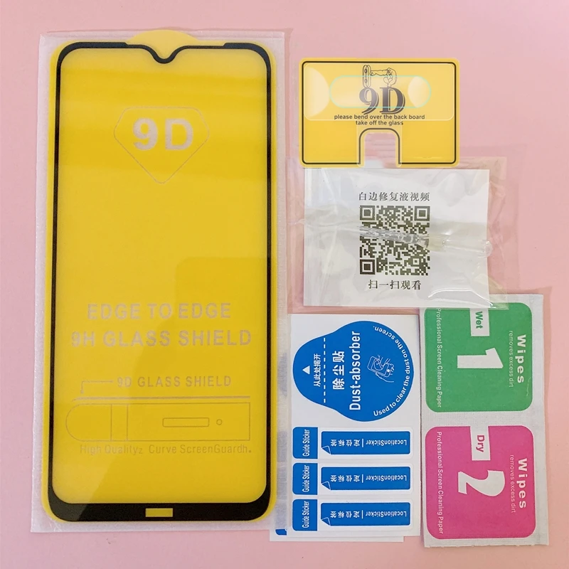 2 в 1 полное покрытие 9D закаленное стекло для Huawei Y9 Prime Y9s Y7 Pro Y7p Y6 pro Y6s Y5 Lite (2019)