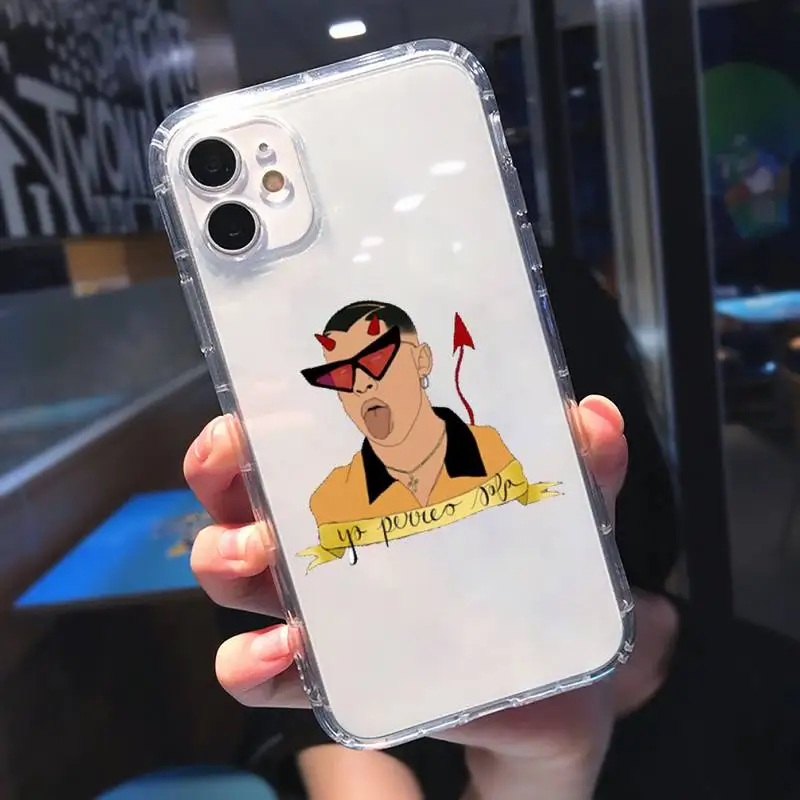 

Yo Perreo Sola Bad Bunny Maluma Phone Case Transparent soft For iphone 5 5s 5c se 6 6s 7 8 11 12 plus mini x xs xr pro max