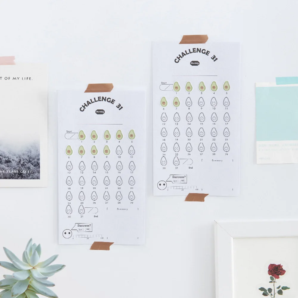 Органайзер с наклейками для детей и взрослых 31 день|Доска-флипчарт| |