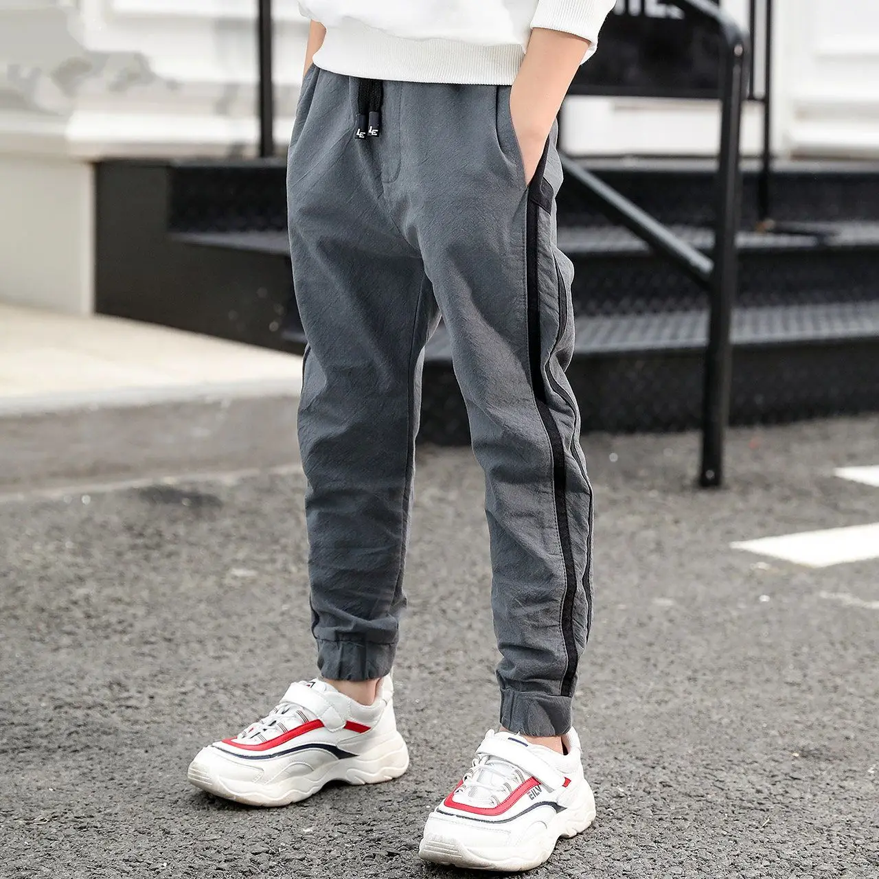 Штаны для мальчиков на весну и осень корейские повседневные штаны из От 4 до 14 лет