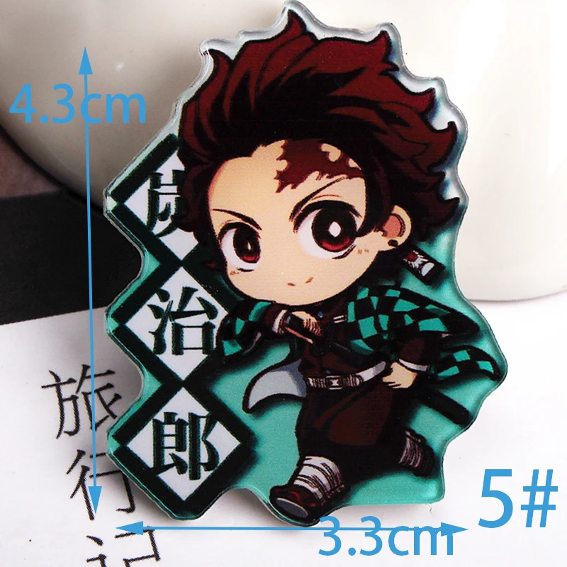 1PCS Kimetsu no Yaiba cartoon hero Badges for Clothing Acrylic Kawaii Icons on The Backpack Pin Brooch Badge y10 | Дом и сад