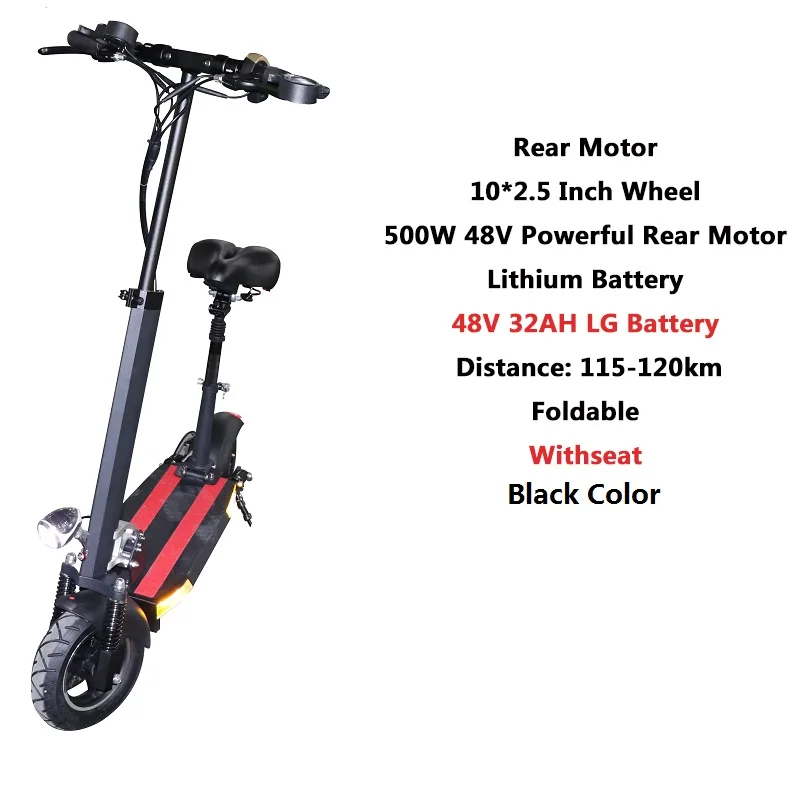 500W 48V32AH LG B 144 км Электрический скутер для взрослых 500 Вт E скутер батарея электрический скейтборд E-ножной скутер электрический Лонгборд Escooter - Цвет: 500W 48V32AH LG B
