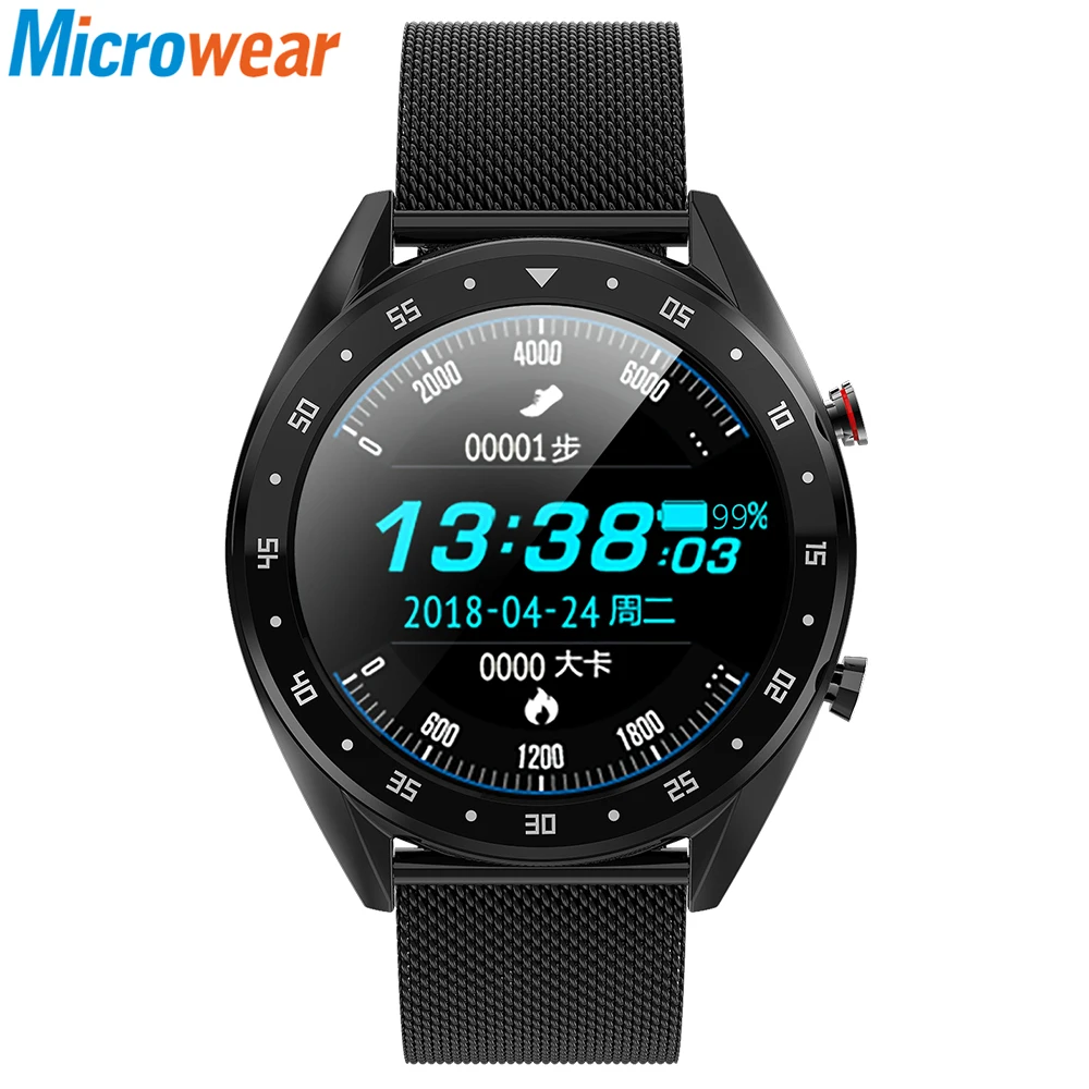 Microwear L7 Смарт часы для мужчин IP68 Водонепроницаемые фитнес браслет трекер