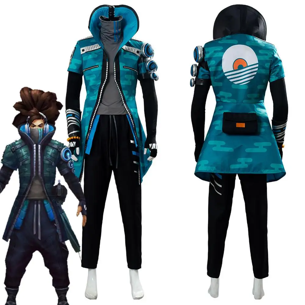 Костюм для косплея Ясуо из аниме реальные повреждения цельная униформа взрослых