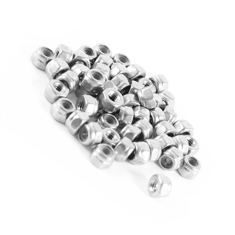 

50 pcs 304hc Stainless Steel Hardware Hex Locknut M2 A2-70