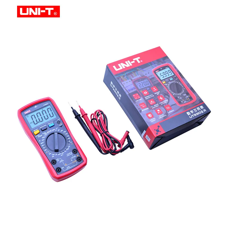 True RMS цифровой мультиметр UNI-T UT890C UT890D+ AC DC Напряжение измеритель тока Сопротивление Емкость ACV Измерение частоты ЖК-дисплей NCV