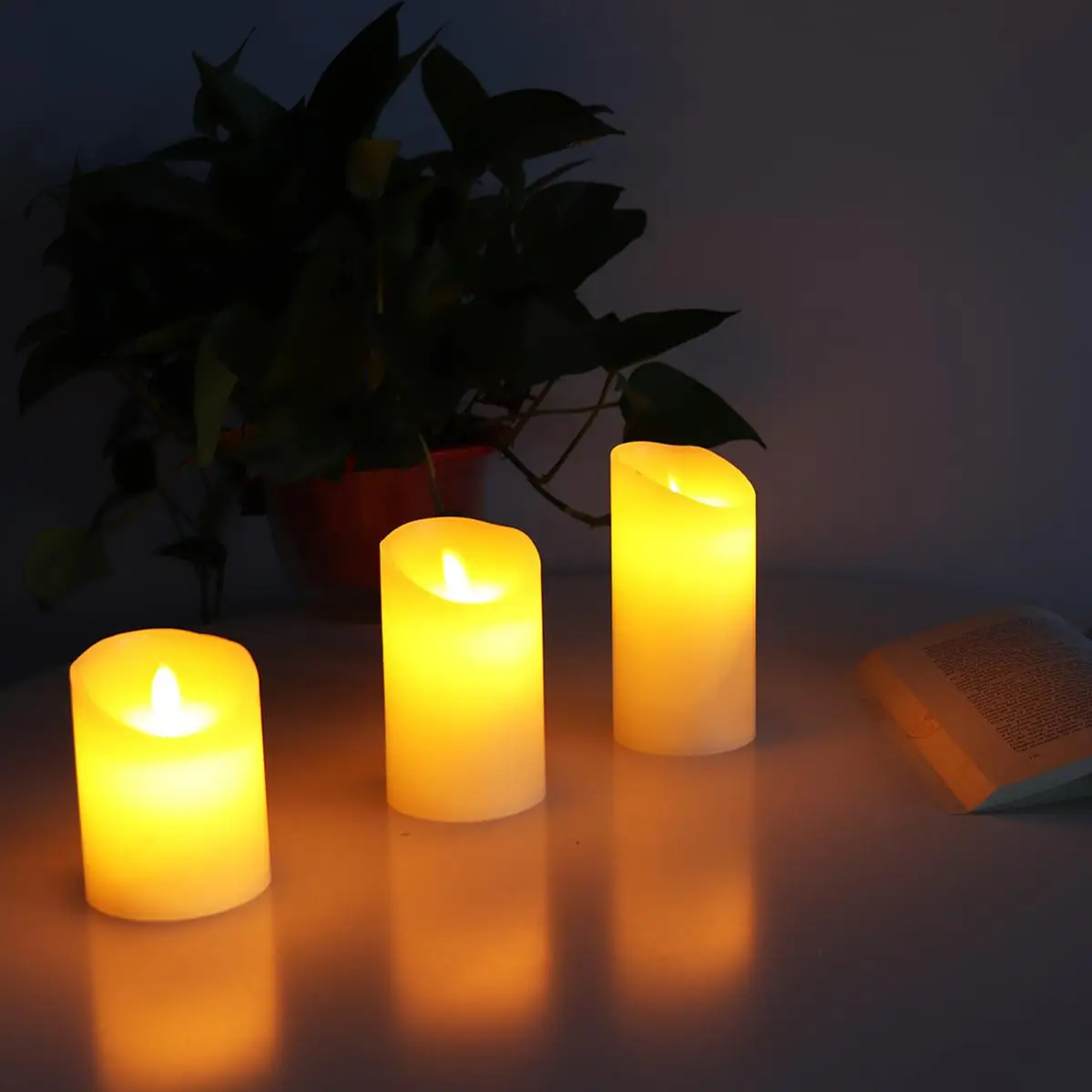

LED Flameless Candle Lights 3Pcs 2pcs with Remote Control New Year Candles Battery Powered Led Tea Lights Easter Candle
