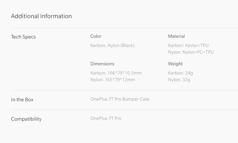 Чехол-бампер Karbon для OnePlus 7T Pro со встроенной текстурой, защита без ущерба для идеальной посадки