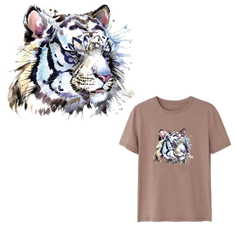 Свирепый тигр нашивки с животными аппликации для одежды DIY аксессуары Высокое