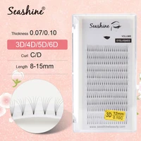 seashine lashes premade volume fans 3d4d5d6d faux mink lashes russian volume eyelash extensions pre made lash extension