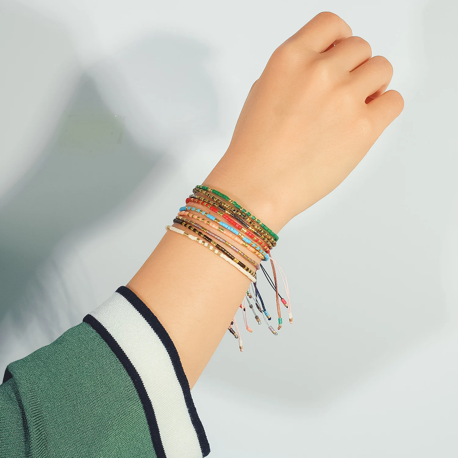 

KELITCH New Women Charm Bracelets Miyuki Seed Beaded Handmade Bracelet Fashion Boho Strand Wrap Bangles Jewelry Gifts Wholesale