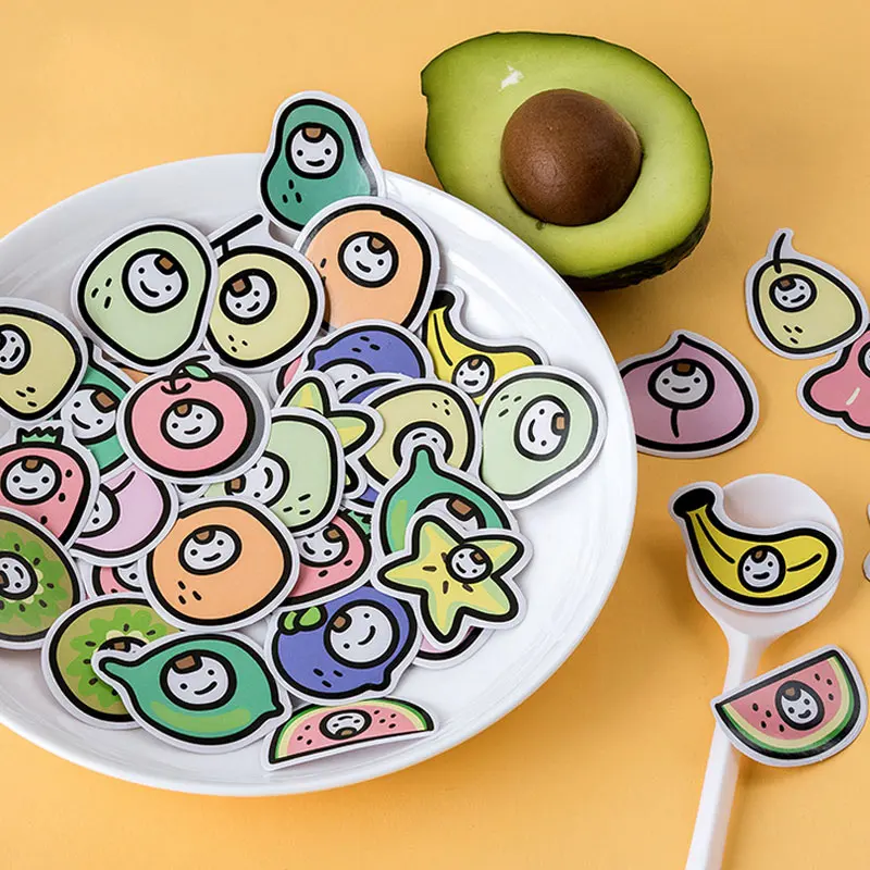 45 шт./кор. милая бумага с фруктовыми головками мультяшное Украшение diy скрапбук