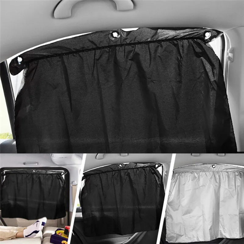 2pcs/lot sunshade curtain sucker universal car sunscreen insulation silvering blackout curtains side |
