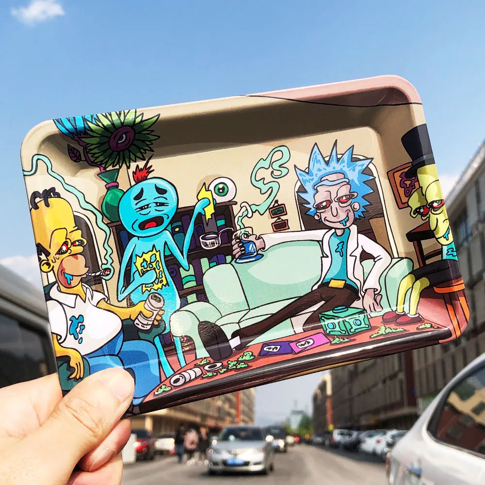 12 5x18 см анимации сигарет сигарета сорняк ручного производства металла