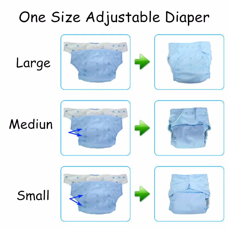 

[simfamily]1PC Reusable Waterproof Digital Printed Baby Cloth Diaper Adjustable Baby Solid Color Nappies Fit 3-15kg