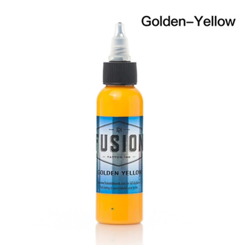 golden yellow Набор чернил татуировки пигмент краска для татуау пигмент tintas para labios краска для татуировока пигменты цвет татуировки - Цвет: golden yellow