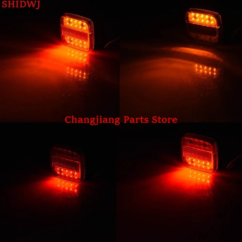 

107X102X30mm 12V Trailer Truck 20 LED Car Taillight Brake Stop Turn Signal Indicator Light Lamp