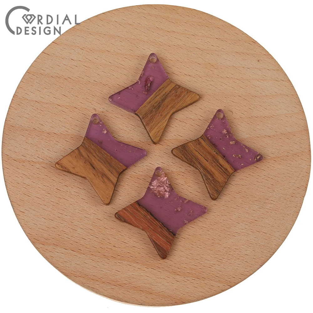 

Cordial Design 50Pcs 29*29MM Earrings Accessories/DIY Making/Natural Wood & Resin/Hand Made/Pendant/Jewelry Findings & Component