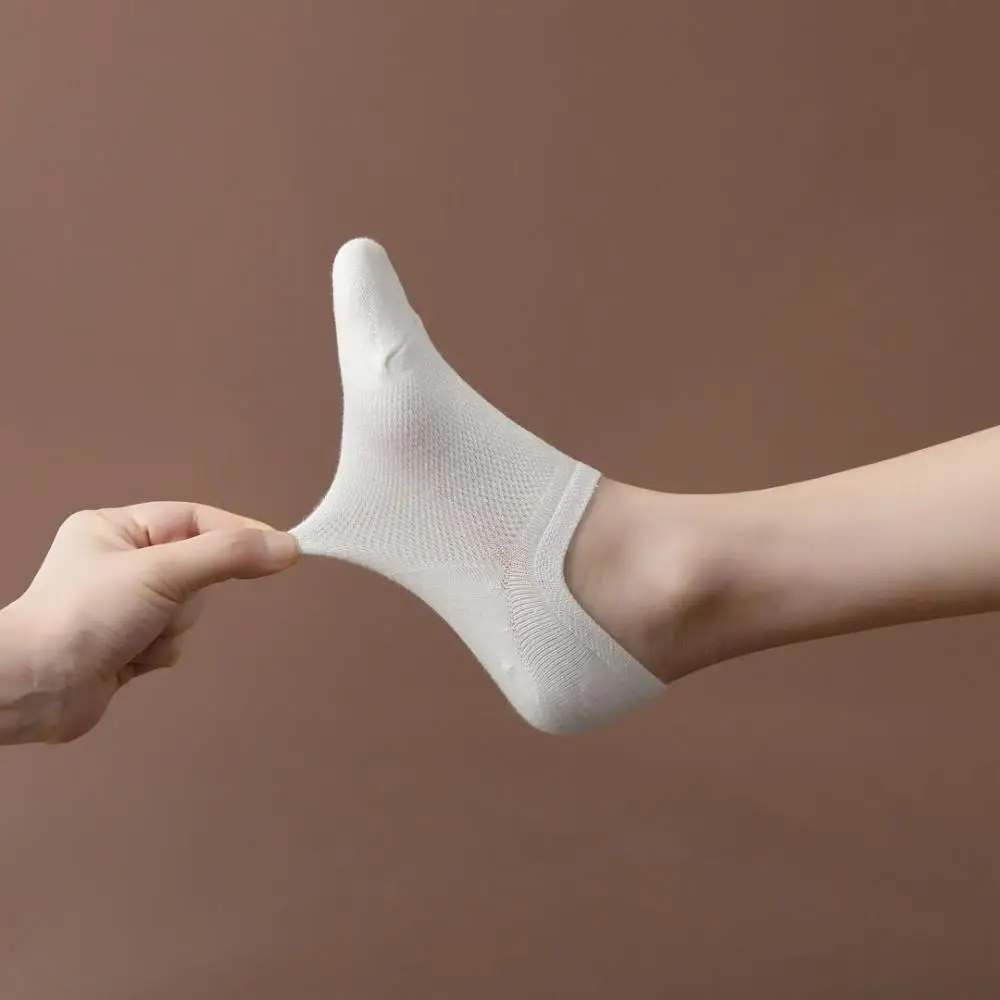 Носки-невидимки женские модные Универсальные однотонные 10 шт. = 5 пар весна-лето |