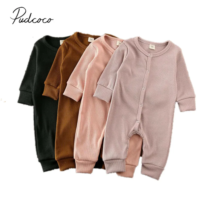 Детская одежда весна осень 2020 Зимний вязаный комбинезон для маленьких девочек и