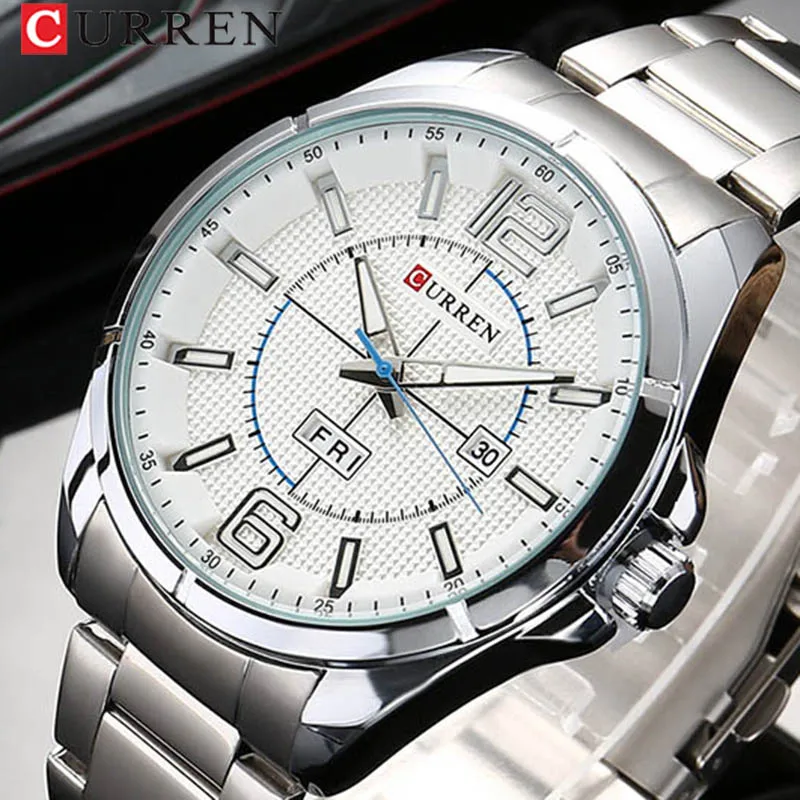 Часы наручные CURREN Мужские кварцевые брендовые люксовые модные 2019|Кварцевые